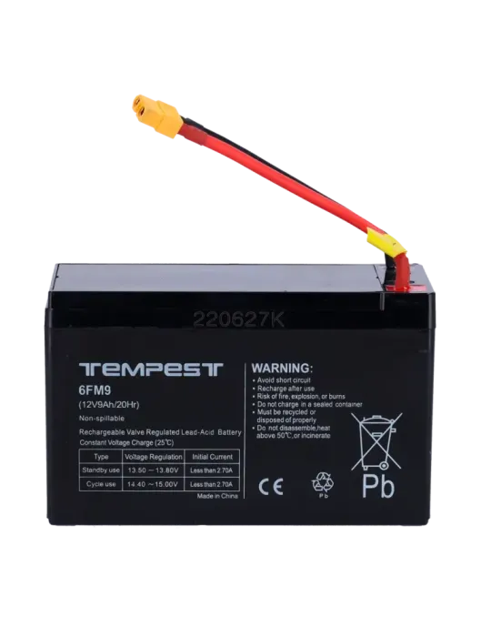 URFOG Batería para TEMPEST-BAT300 URFOG - 12V / 9Ah - Conectores espec