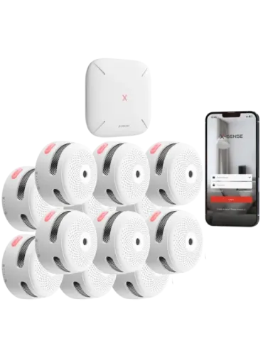 X-SENSE Kit de detección de incendio autónomo X-Sense - Inlcuye 12 det