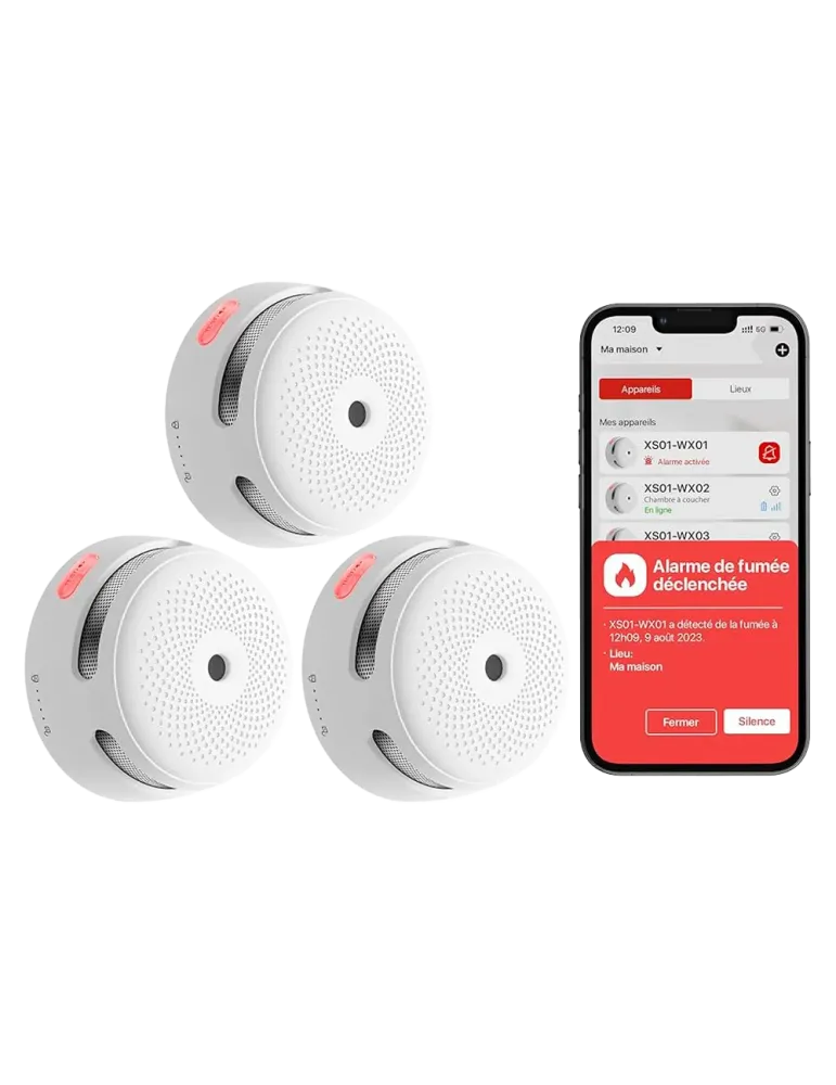 X-SENSE Kit de detección de incendio autónomo X-Sense - Inlcuye 12 det