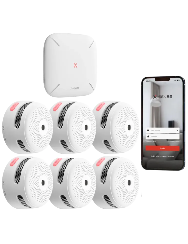 X-SENSE Kit de detección de incendio autónomo X-Sense - Inlcuye 6 dete