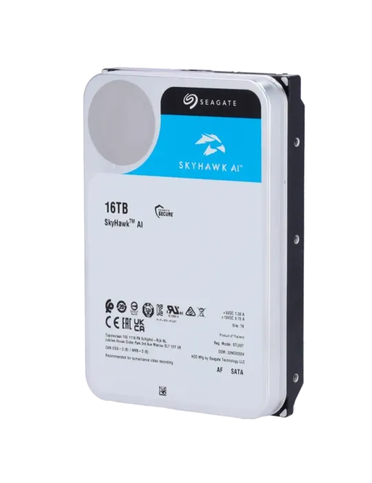 SEAGATE Disco duro Seagate Skyhawk AI - Capacidad 16 TB - Interfaz SAT