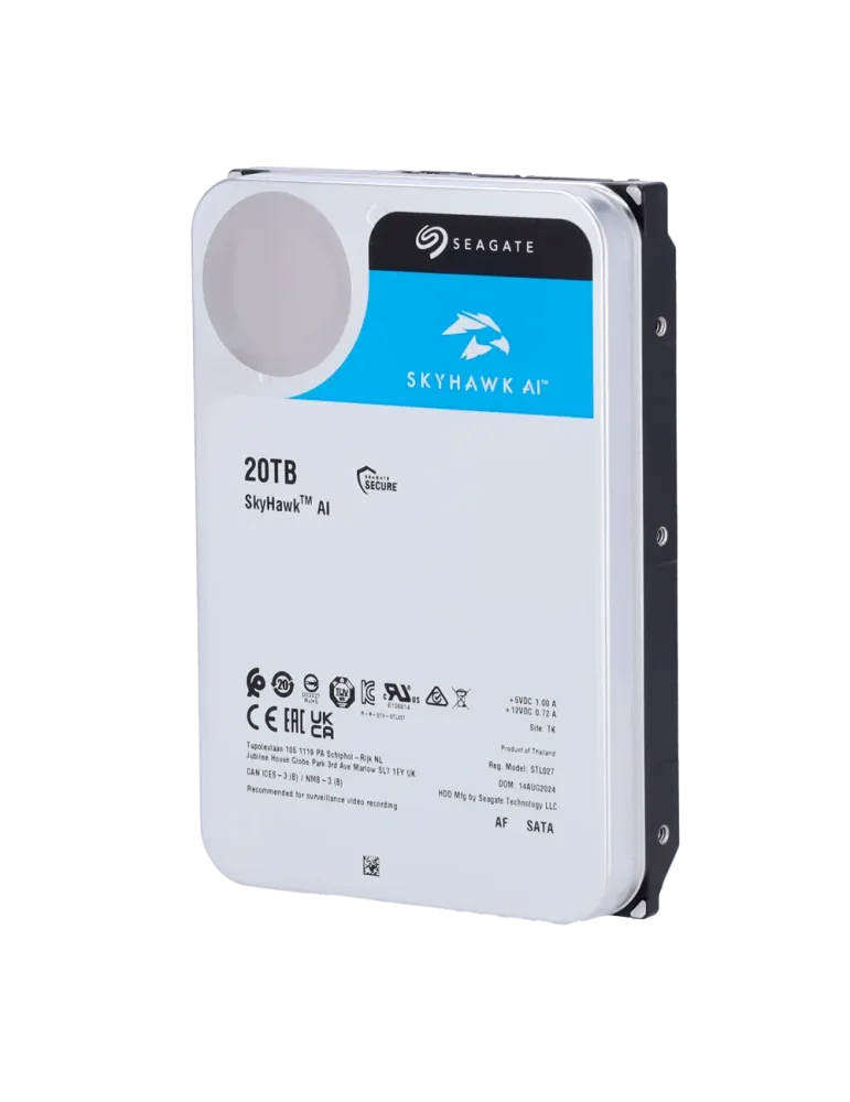 SEAGATE Disco duro Seagate Skyhawk AI - Capacidad 20 TB - Interfaz SAT