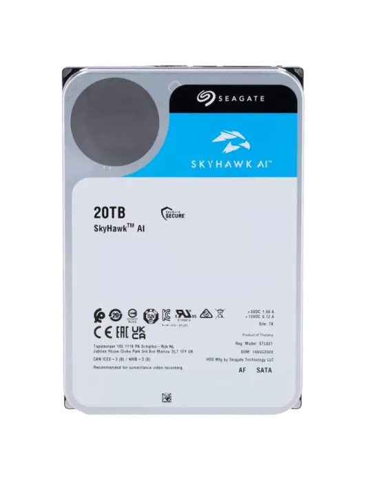 SEAGATE Disco duro Seagate Skyhawk AI - Capacidad 20 TB - Interfaz SAT