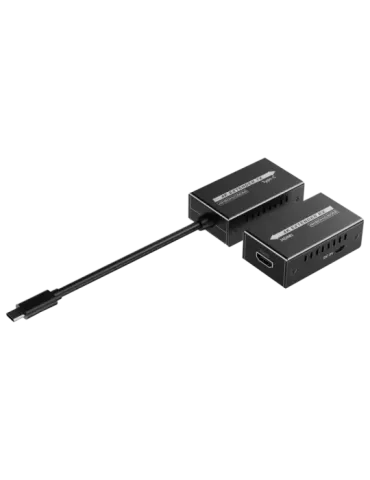 LENKENG Extensor de señal video USBC - Alcance 25 m - Resolución 4K -
