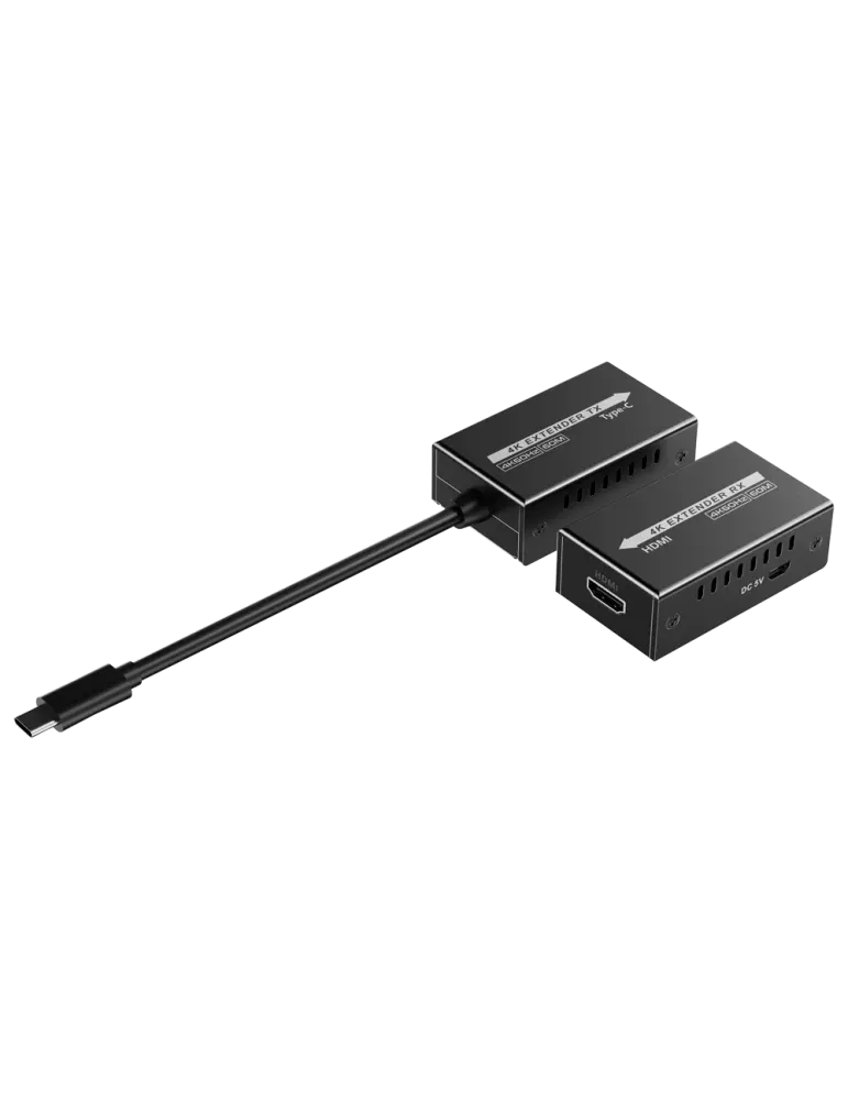 LENKENG Extensor de señal video USBC - Alcance 25 m - Resolución 4K -