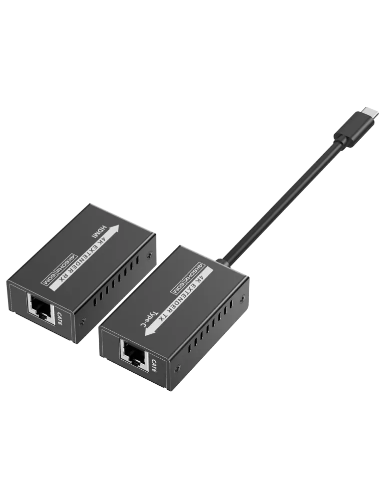 LENKENG Extensor de señal video USBC - Alcance 25 m - Resolución 4K -