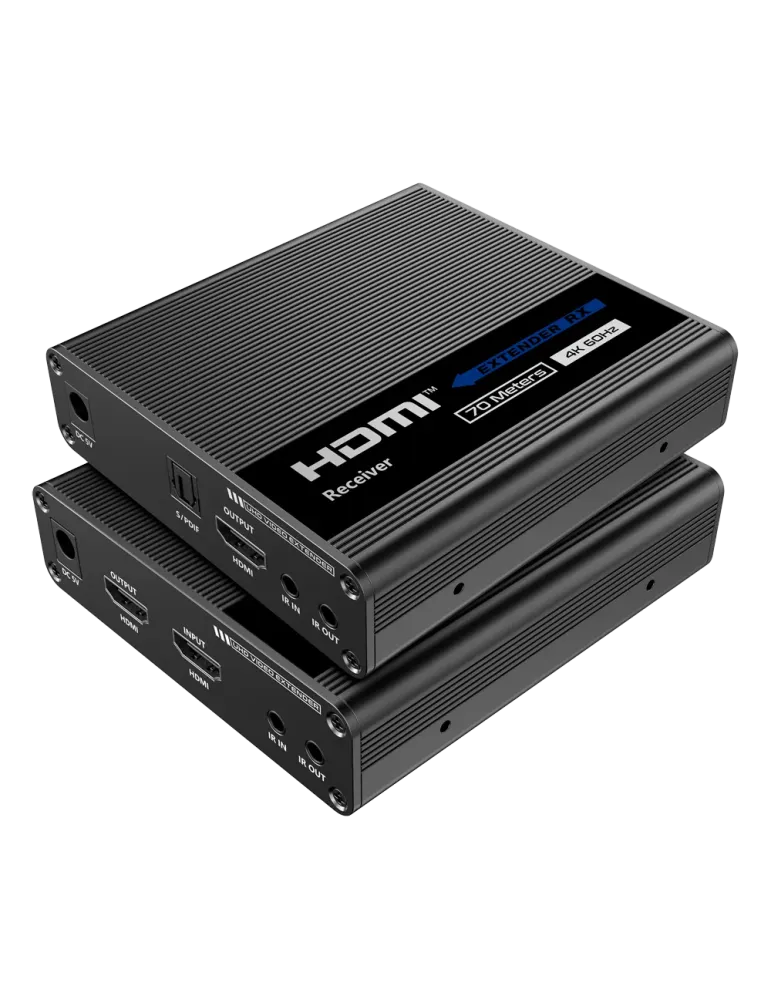 LENKENG Extensor de señal HDMI - Alcance 70 m - Resolución 4K - Permit