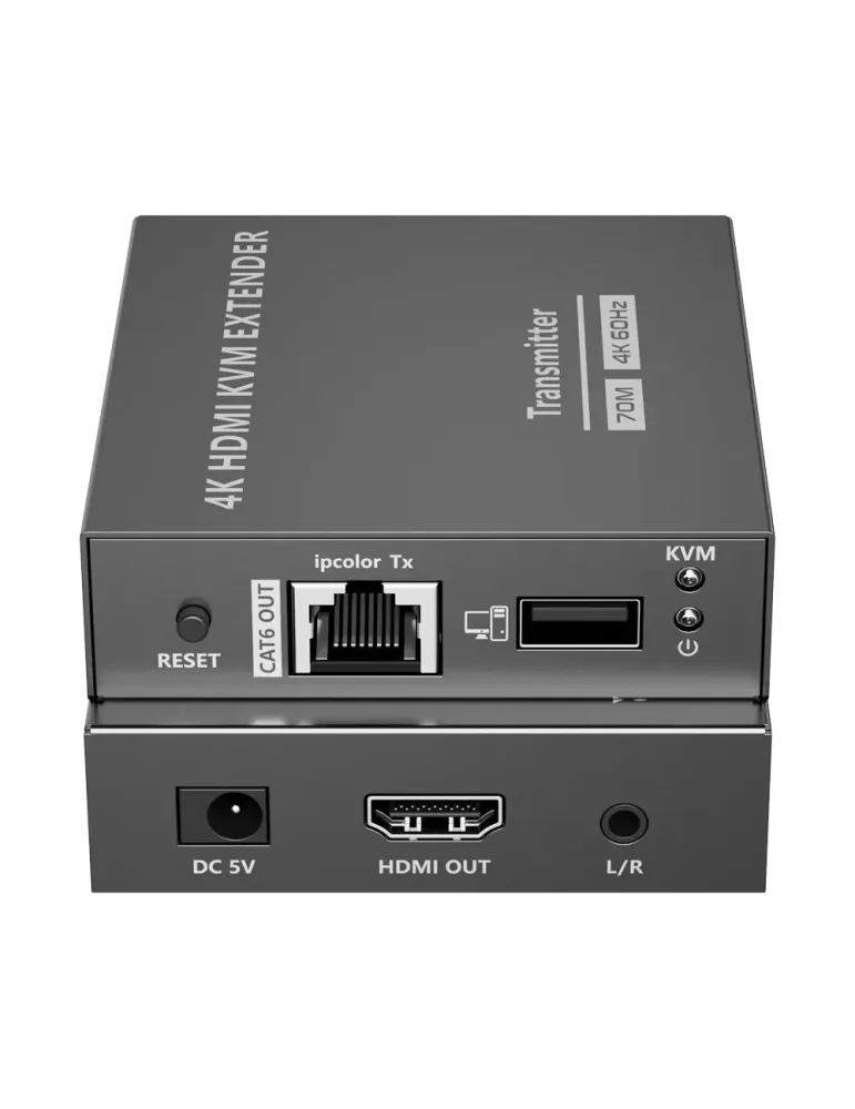 LENKENG Extensor KVM de señal HDMI - Alcance 70 m - Resolución 4K - Pe
