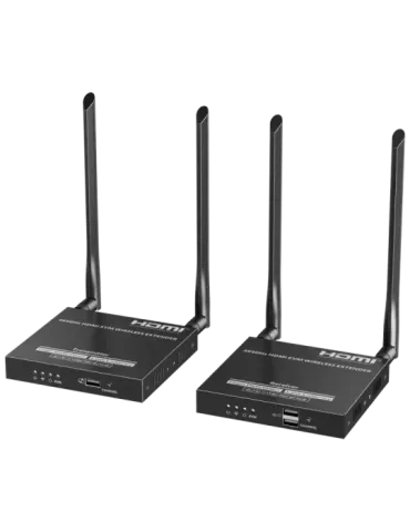 LENKENG Extensor KVM inalámbrico - Alcance 50 m - Resolución 4K - Perm