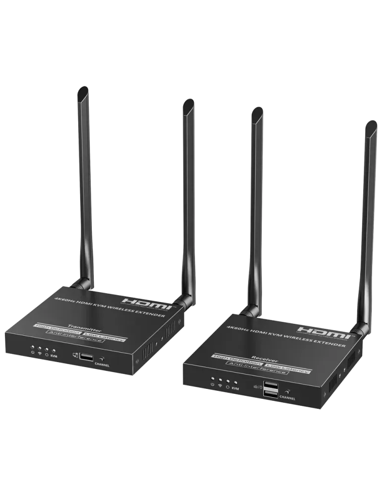 LENKENG Extensor KVM inalámbrico - Alcance 50 m - Resolución 4K - Perm