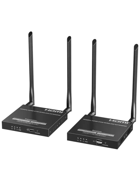LENKENG Extensor KVM inalámbrico - Alcance 50 m - Resolución 4K - Perm