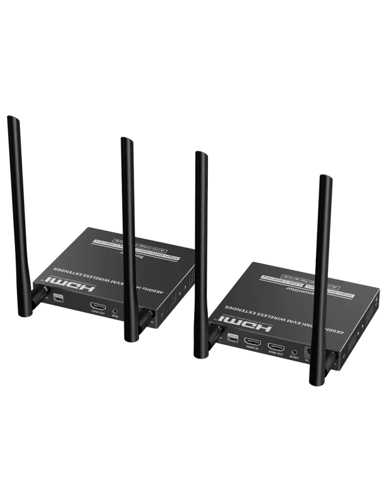 LENKENG Extensor KVM inalámbrico - Alcance 50 m - Resolución 4K - Perm