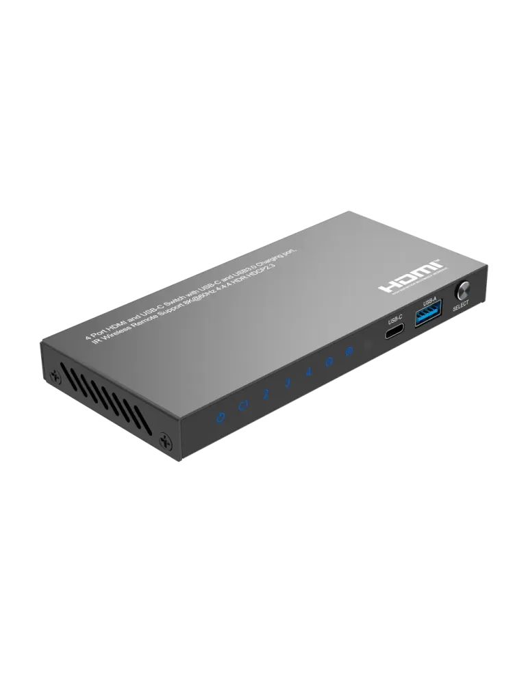 MARCA BLANCA Switch de señal HDMI/USB-C - Permite 4:1 - 3 entradas HDM