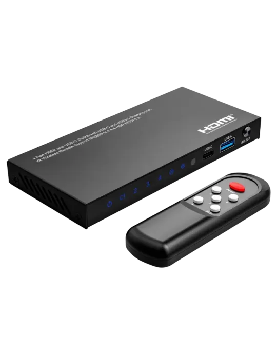 MARCA BLANCA Switch de señal HDMI/USB-C - Permite 4:1 - 3 entradas HDM
