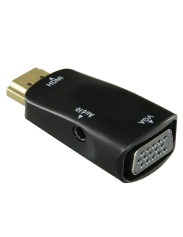 NACIONAL Adaptador de HDMI a VGA+Audio - Pasivo, no necesita alimentac