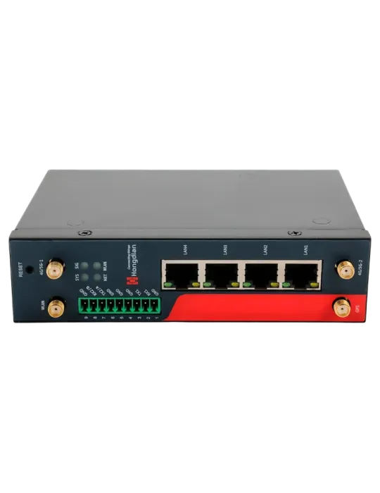 Hongdian Router Industrial 4G - 4G Cat 4 - 4 puertos PoE+ Ethernet RJ4