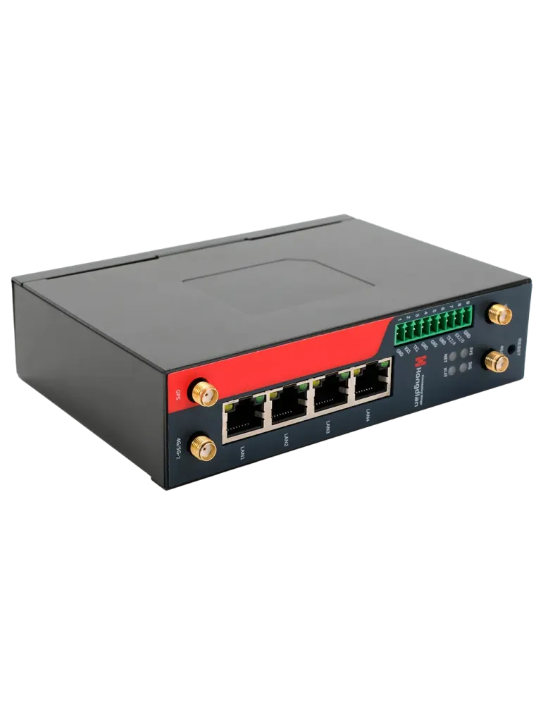 Hongdian Router Industrial 4G - 4G Cat 4 - 4 puertos PoE+ Ethernet RJ4