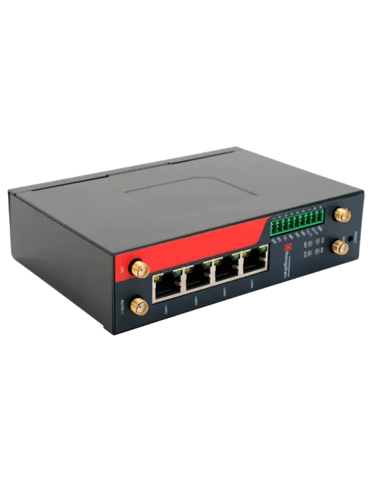 Hongdian Router Industrial 4G - 4G Cat 4 - 4 puertos PoE+ Ethernet RJ4