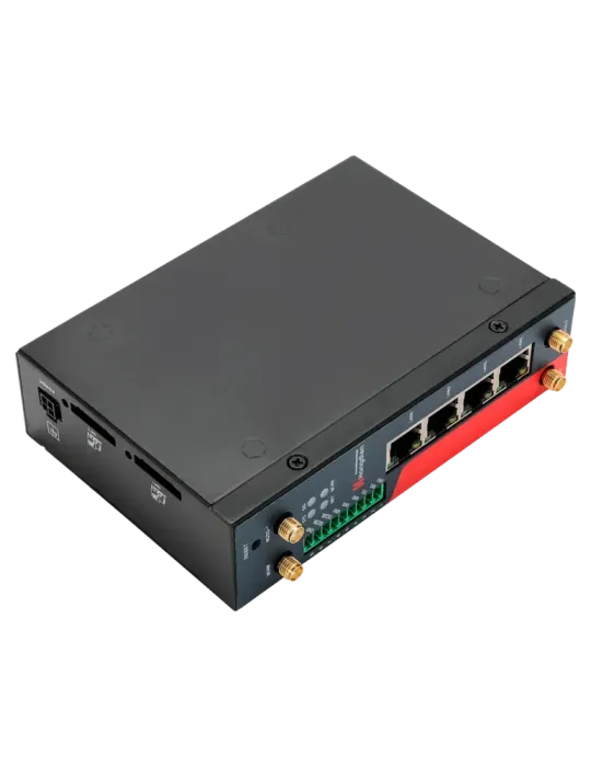 Hongdian Router Industrial 4G - 4G Cat 4 - 4 puertos PoE+ Ethernet RJ4