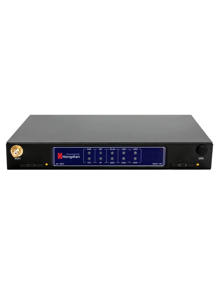 Hongdian Router Industrial 4G - 4G Cat 4 - GPS - 5 puertos Ethernet RJ