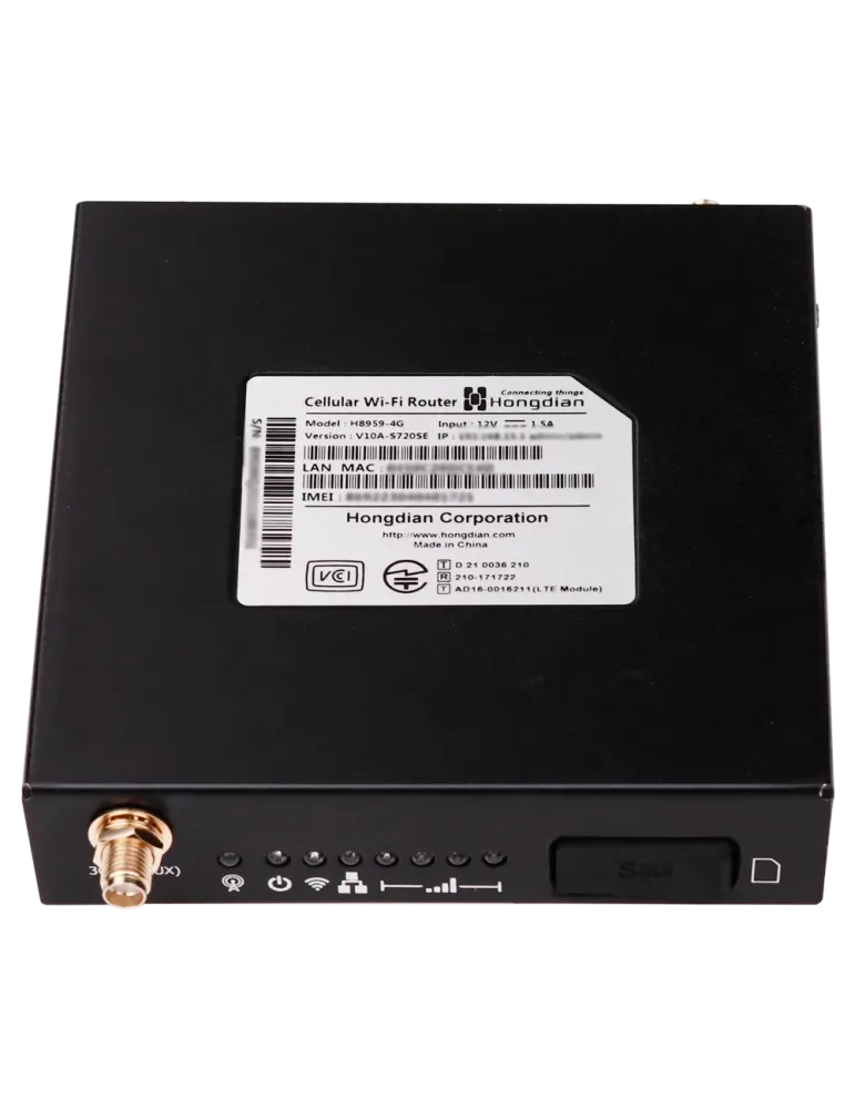 Hongdian - Router Industrial 4G - 2 puertos Ethernet RJ45 10/100 - Ran