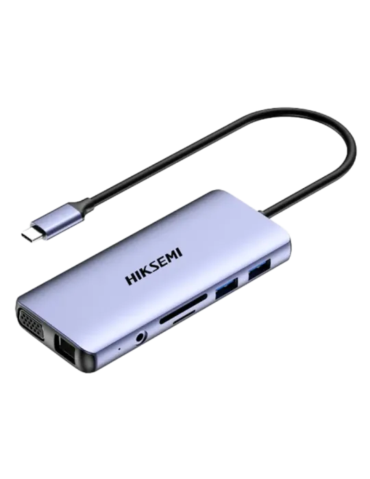HIKVISION Hub USB-C 11 en 1 Hikvision - Admite carga PD 100 W - Transf