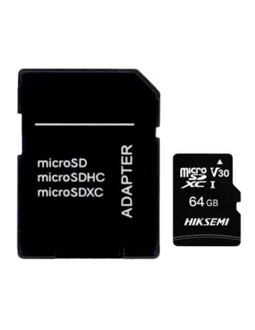 HIKVISION Tarjeta microSD con adaptador Hikvision - Capacidad 64 GB -