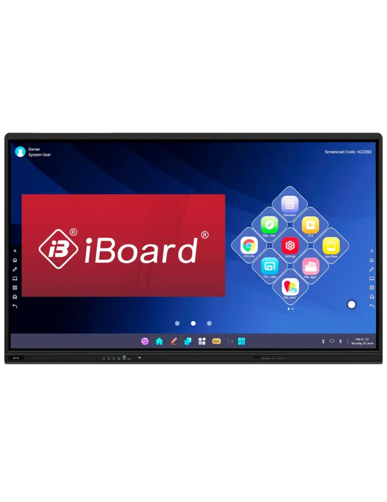 IBOARD Monitor interactivo 75″ - Resolución 4K - Android 14 - 8 GB RAM