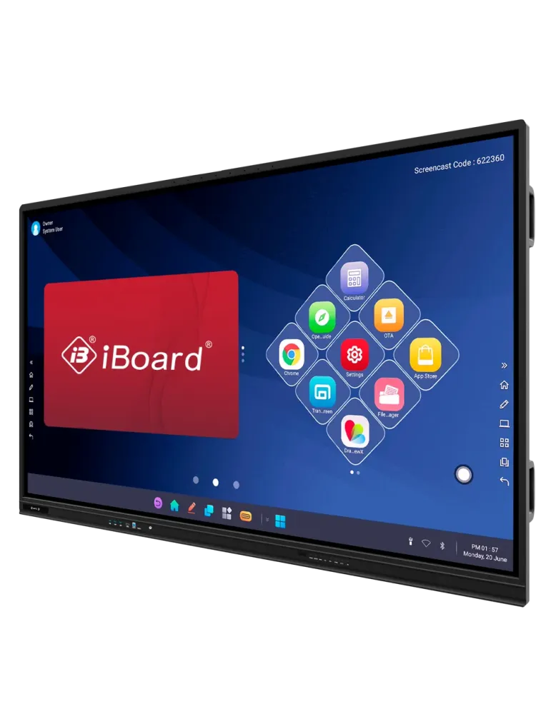 IBOARD Monitor interactivo 86″ - Resolución 4K - Android 14 - 8 GB RAM